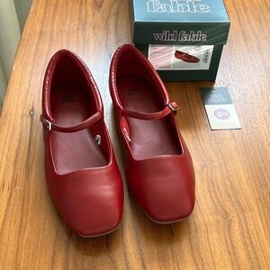 Wild Fable Red Mary Jane Elsa Flats